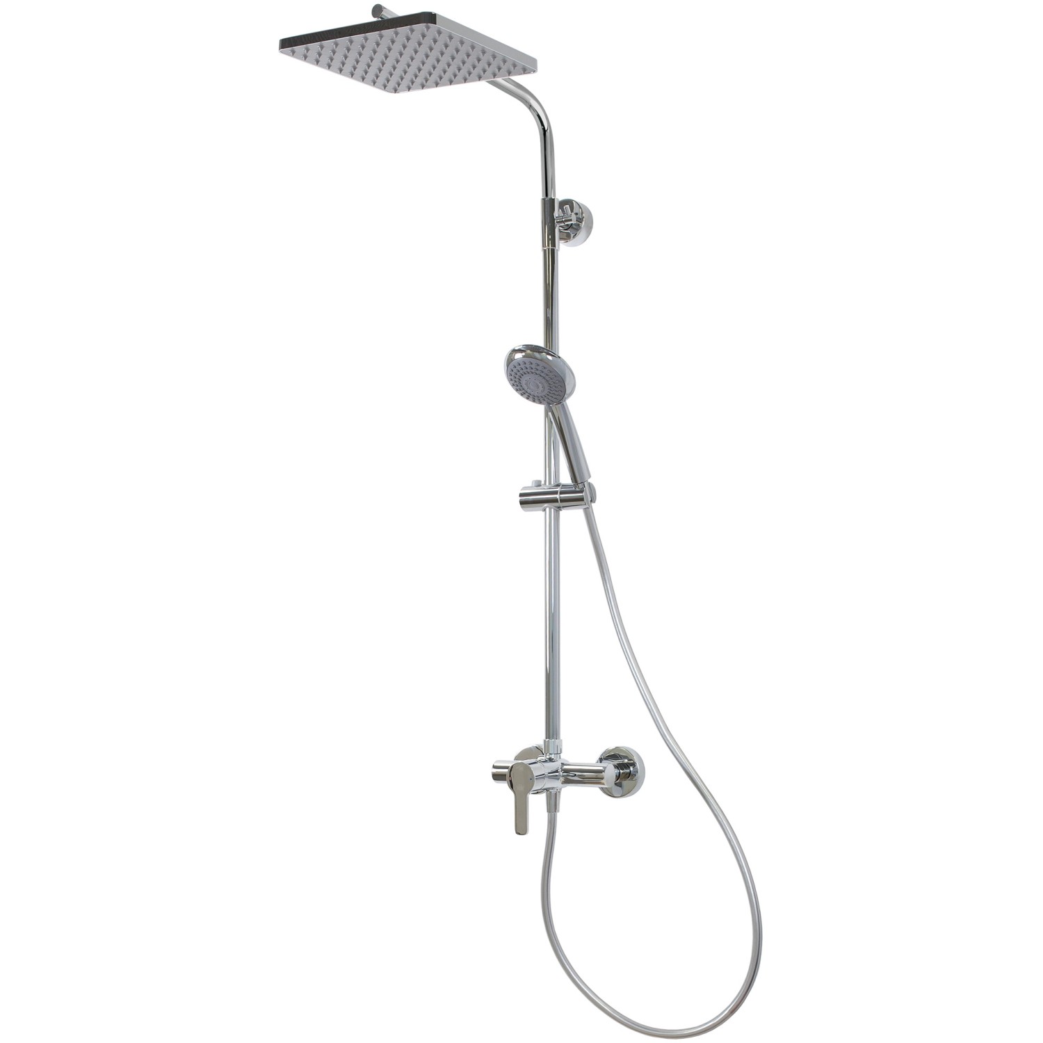 Breuer Duscharmatur Aquamaxx 310 mit Einhebelmischer eckige Kopfbrause