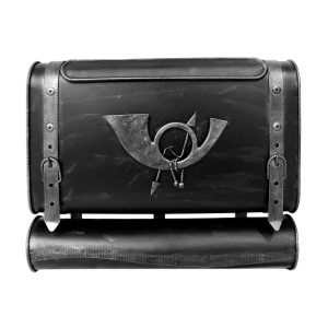 HMF 509-09 Briefkasten Antiker Koffer POSTHORN PH1 38 x 45 x 10 cm Silber