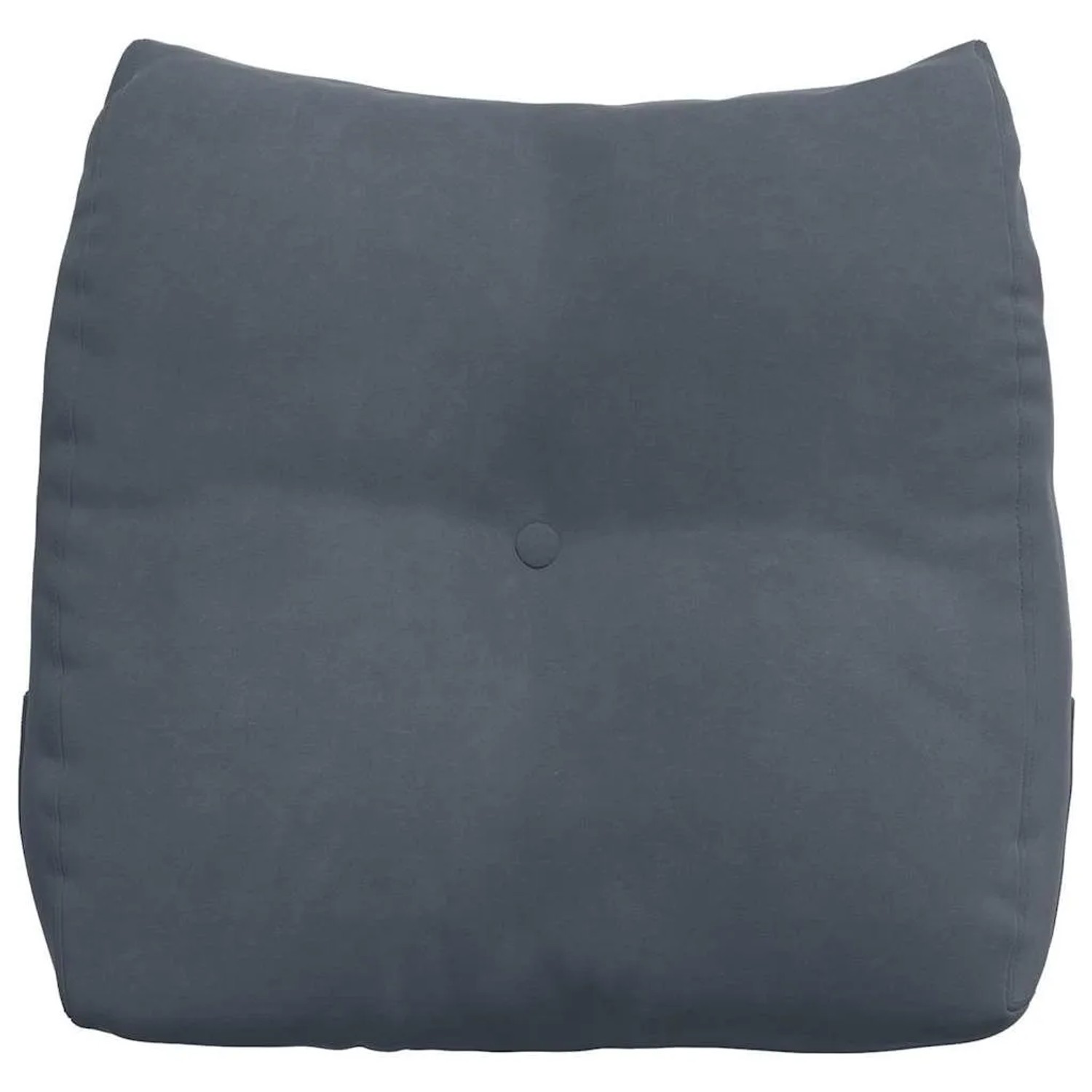 vidaXL Rückenkissen aus dunkelgrauem Samt mit Knopf. Weich, ergonomisch, für Sofa & Bett.