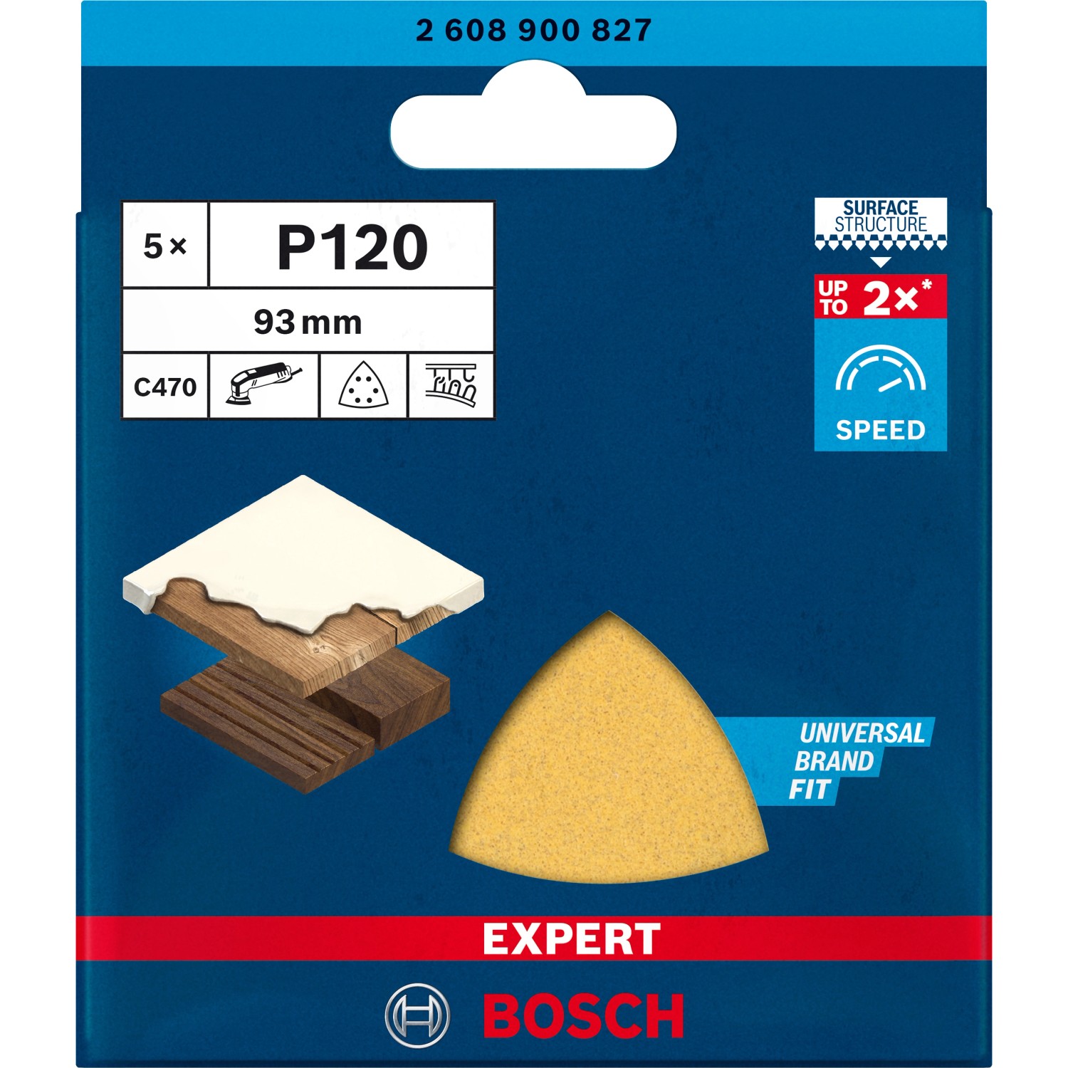 Bosch Expert Schleifblatt C470 93 mm x 93 mm K120 5 Stück