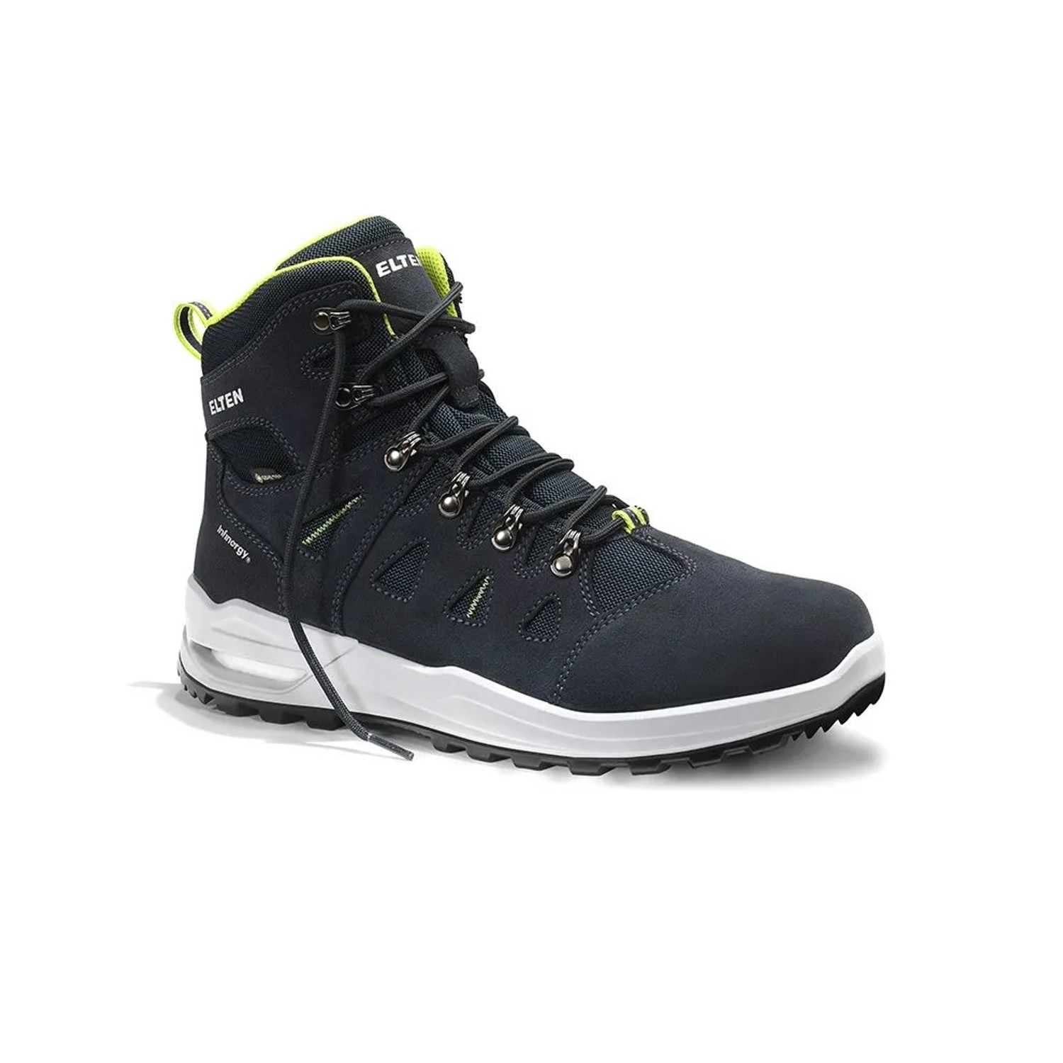 ELTEN Berufsstiefel RILEY XXF GTX BLUE LIME Mid ESD O2 WR Größe 45