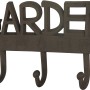 Wandhakenleiste aus Gusseisen mit Schriftzug "Garden" für Gartendekoration.