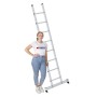 PROREGAL Anlegeleiter mit 8 Sprossen und Traverse für sicheren Stand.
