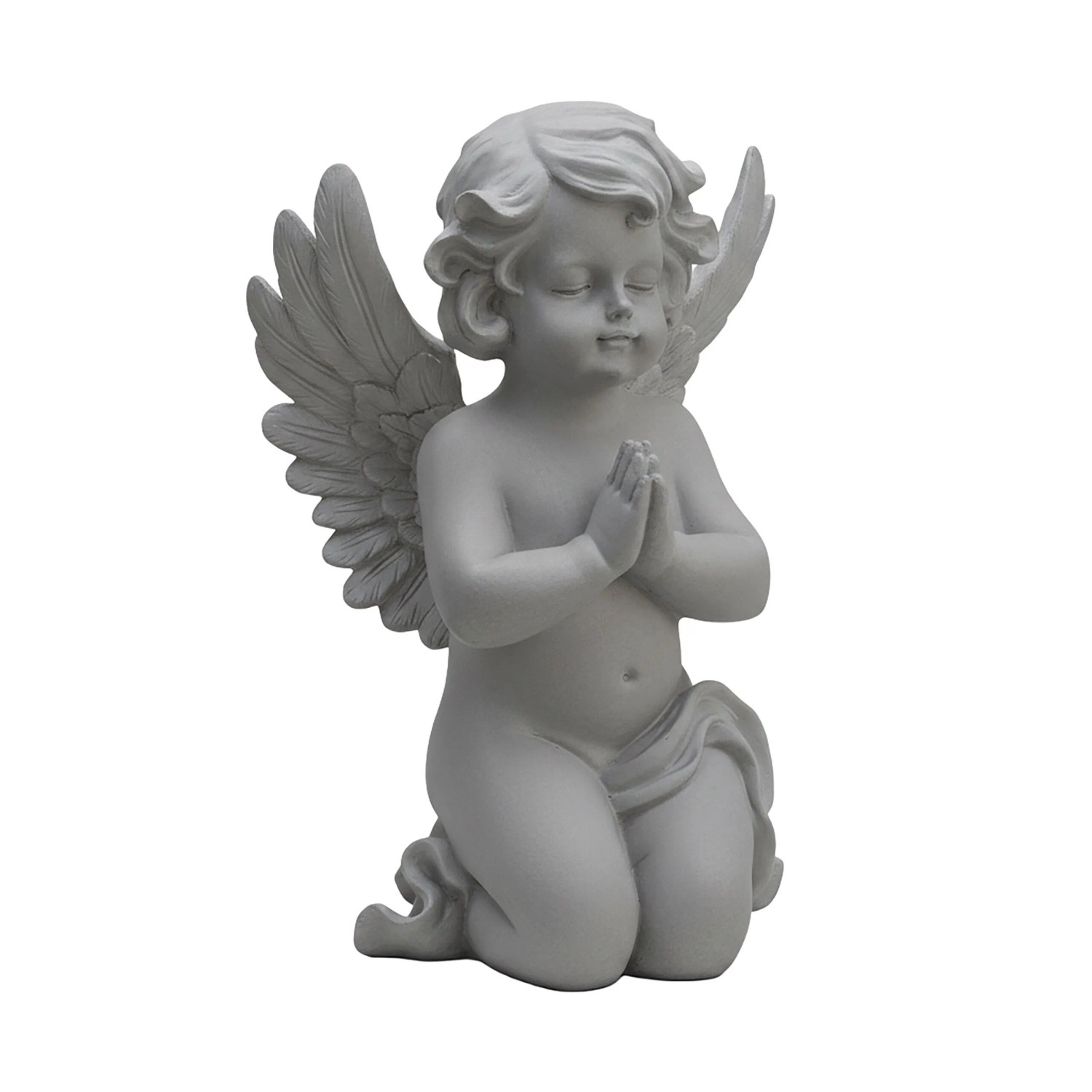 Relaxdays Grabengel Polyresin Grau Frostbeständig 36 cm x 22,5 cm x 18 cm