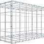 Leere Gabiona C-Ring-Gabione, 40x80x40 cm, Maschenweite 10x10 cm, aus verzinktem Draht.