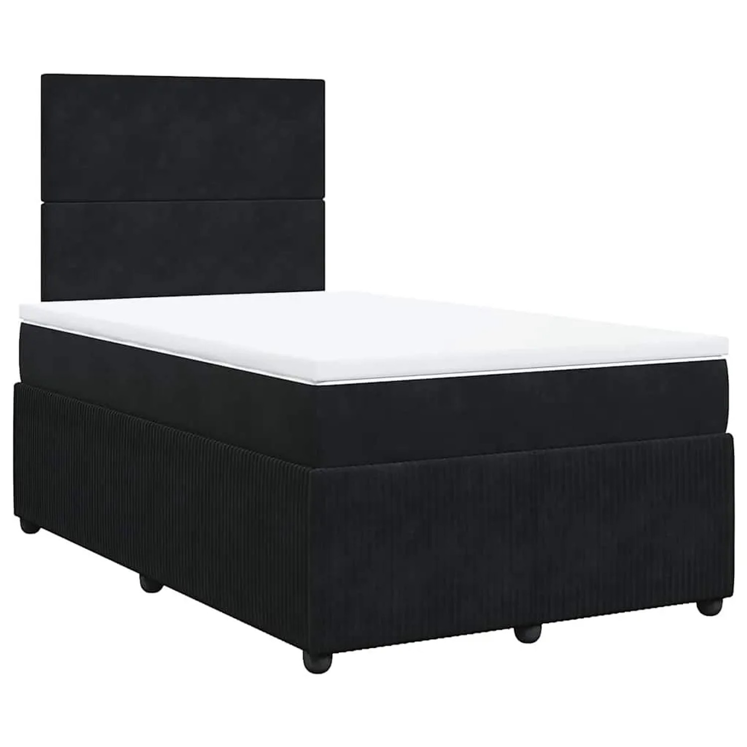 vidaXL Boxspringbett mit Matratze Schwarz 120x200 cm Samt 3294606 günstig online kaufen