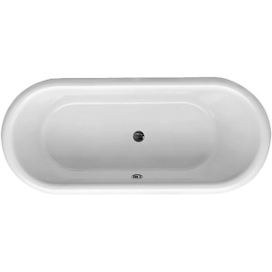 Ovale Villeroy & Boch Badewanne Nexus, 177,1x77,1 cm, Weiß Alpin, von oben.