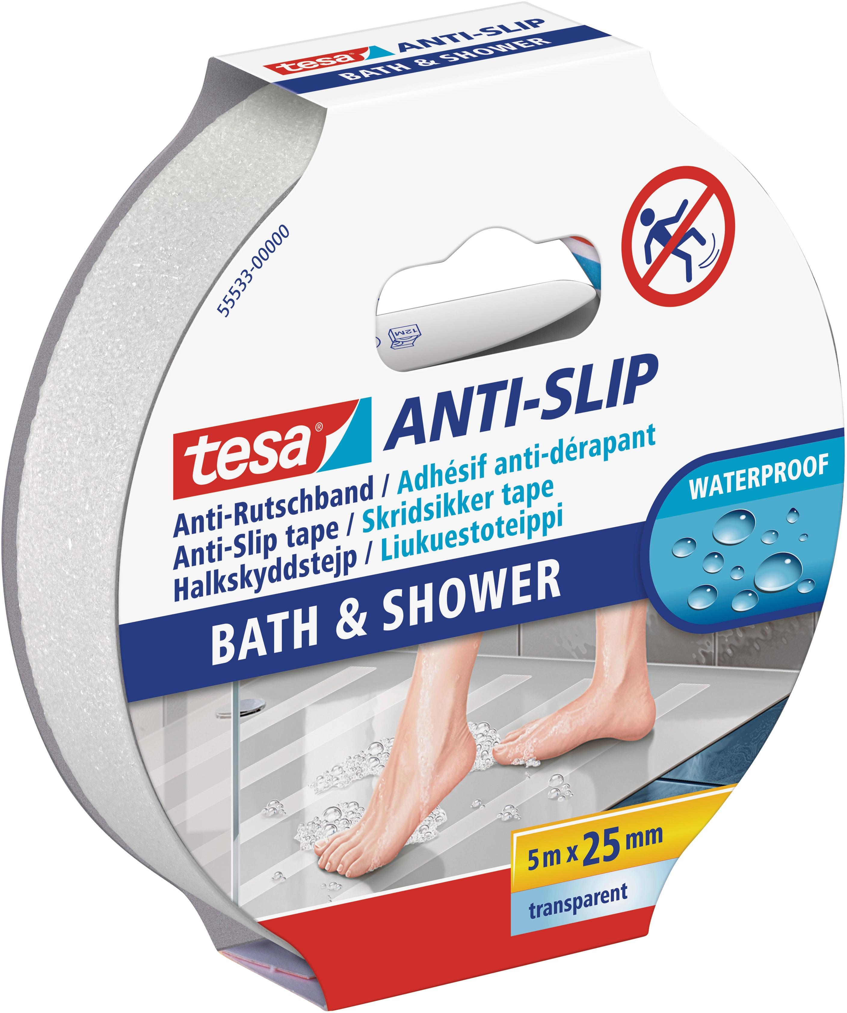 Anti-Rutsch-Streifen für Duschen & Badewannen, transparent, selbstklebend