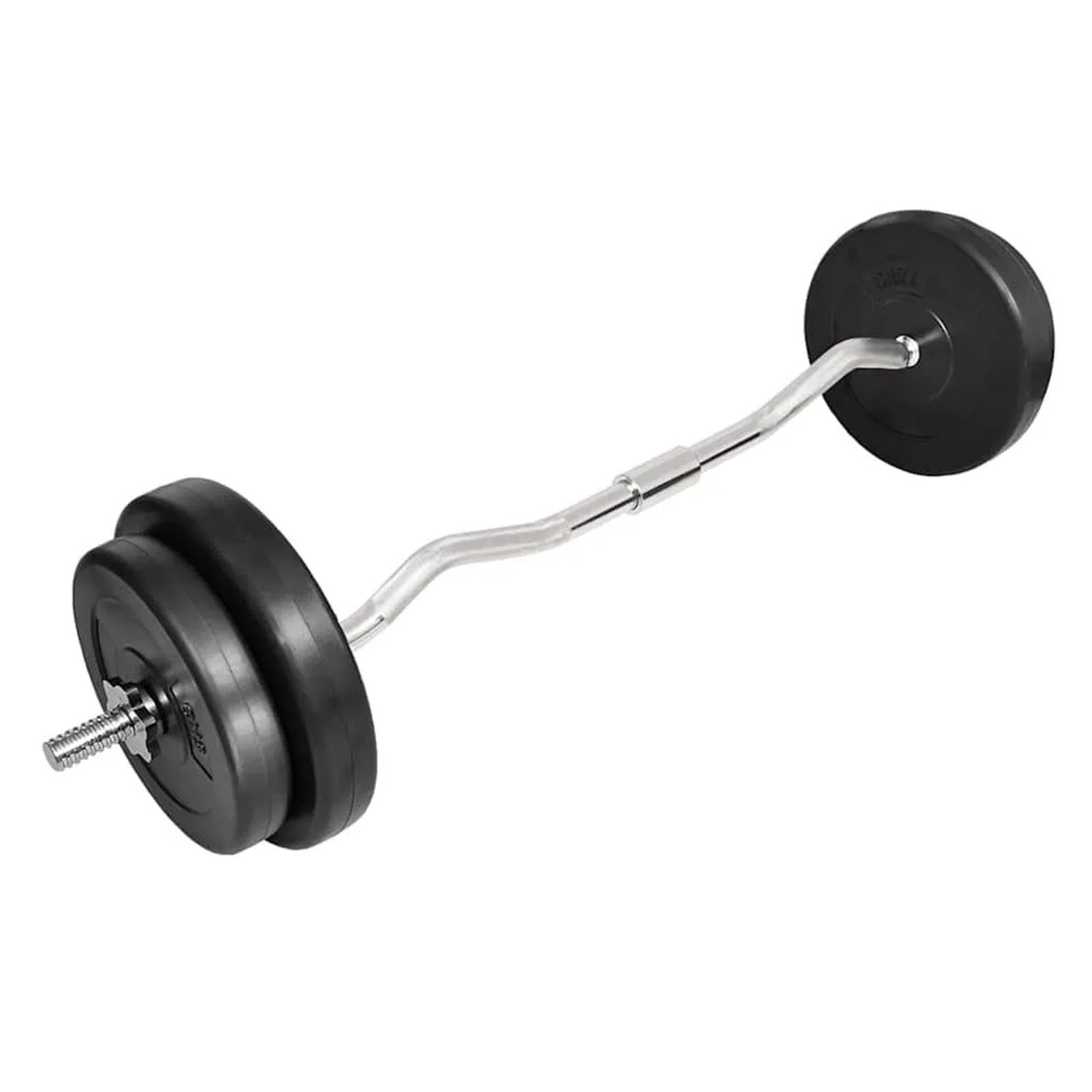 vidaXL Hantelset mit Curlstange und Hantelscheiben 30 kg 90373
