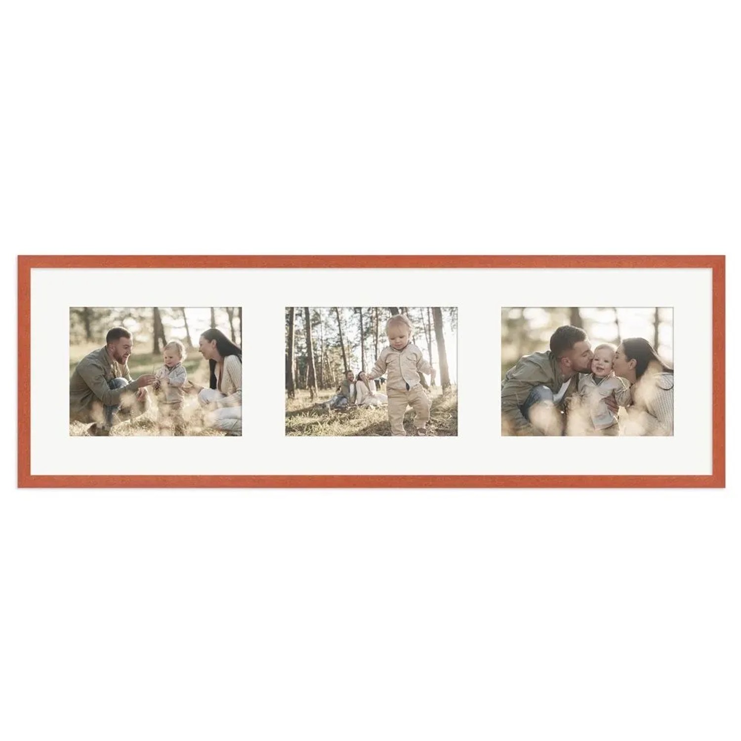 WANDStyle Galerierahmen G950 in Kirschbaum 25 x 80 cm für 3 Bilder im Format 15 x 20 cm