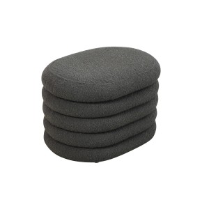 Svita Blossom S Hocker, dunkelgrau, mit Boucle-Polster. Sitzhocker mit Stauraum.