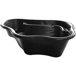 Ubbink Fertigteich Calmus SII, 220 l, schwarzes PE-Becken mit Pflanzzonen für den Gartenteich.