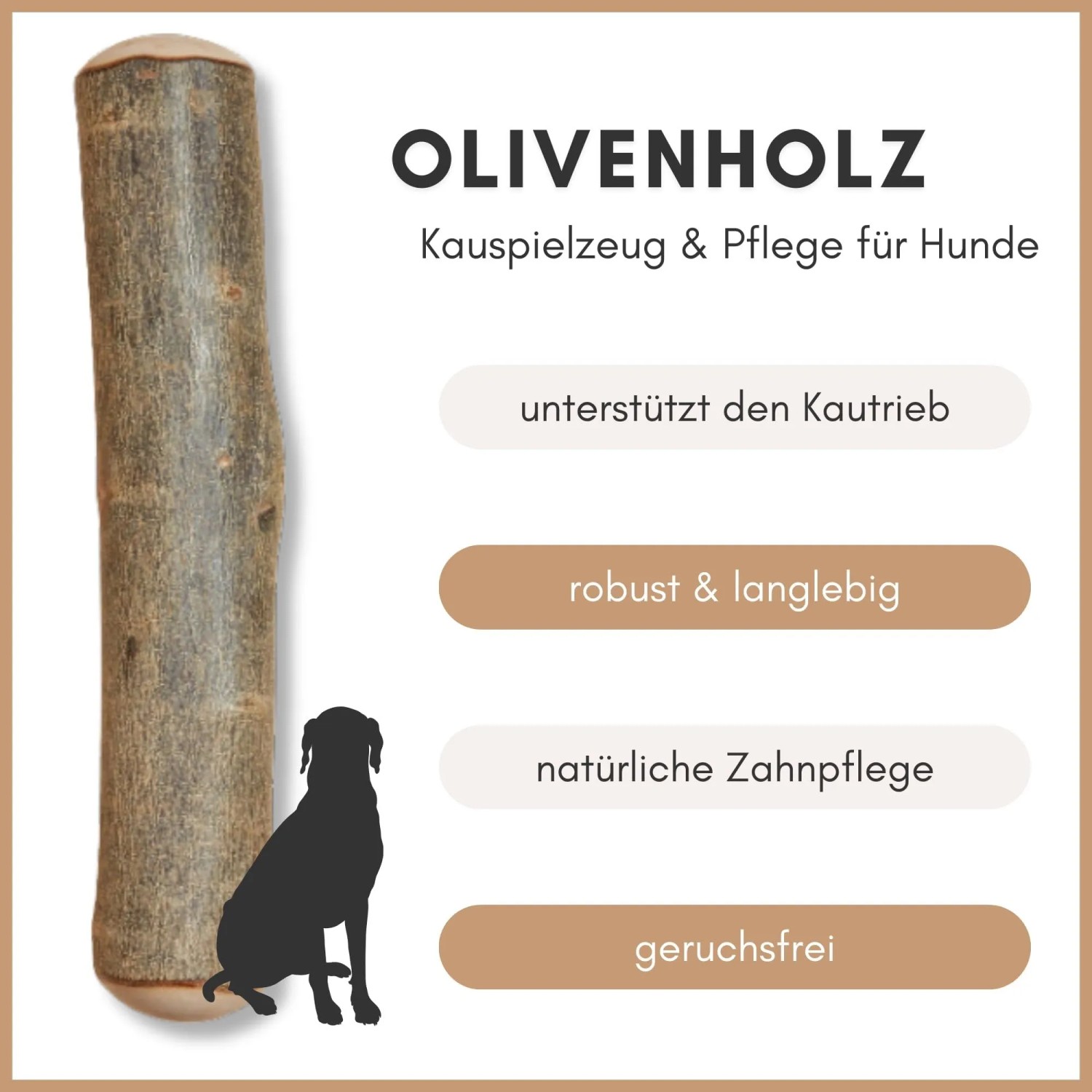 Supravit Olivenholz Größe S Kauspielzeug für Hunde_2