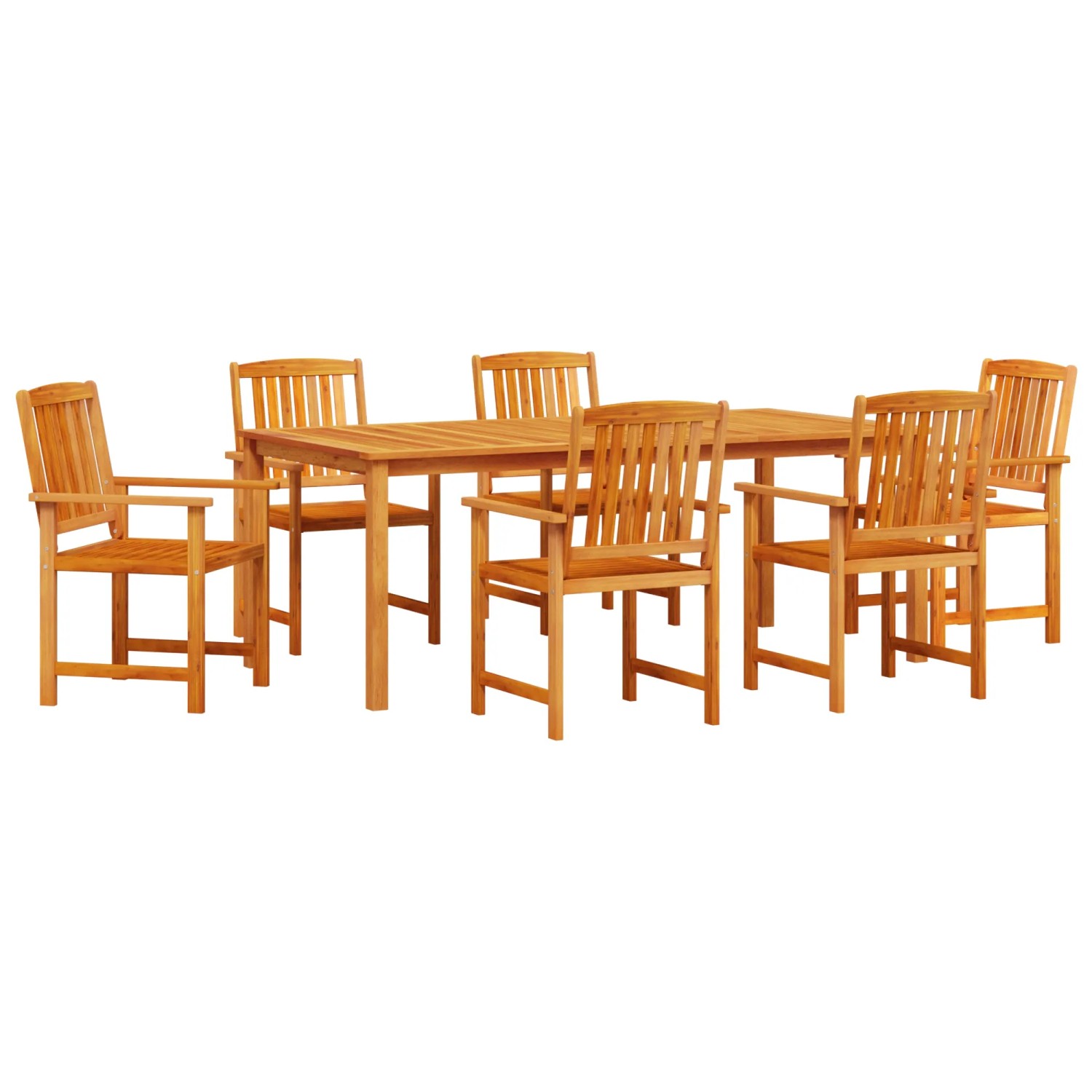 vidaXL 7-tlg Garten-Essgruppe Massivholz Akazie 3375686