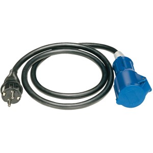 Adapterleitung IP44 mit Schuko-Stecker, 1,5 m, für den Außenbereich geeignet.