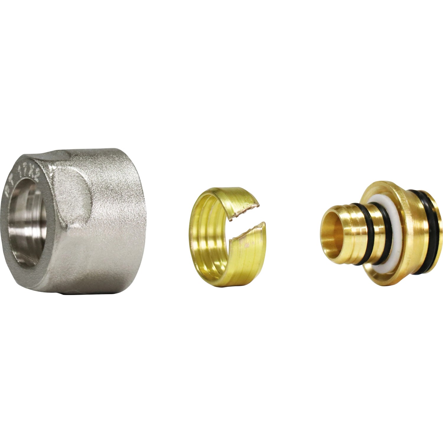 PIPETEC Klemmringverschraubung Messing 16 mm x EK 3/4