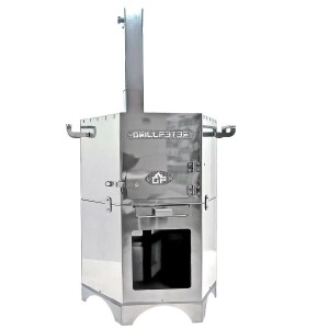 Grillpeter Feuerofen Batyr Ofen Edelstahl 2mm mit Rauchrohr