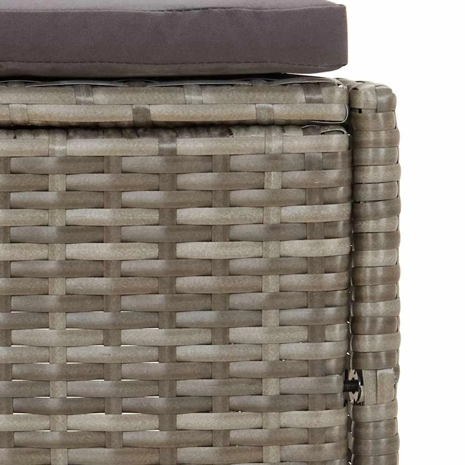 vidaXL Whirlpool-Bänke mit Auflagen 2 Stk Grau Poly Rattan 362263_9