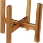 Brauner Universal Holz-Blumenständer aus Akazie, 23,5x23,5x20 cm, für Innen.