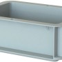 Graue Eurobox-System Box (30x20x12 cm) mit Vollwand für Aufbewahrung und Transport.