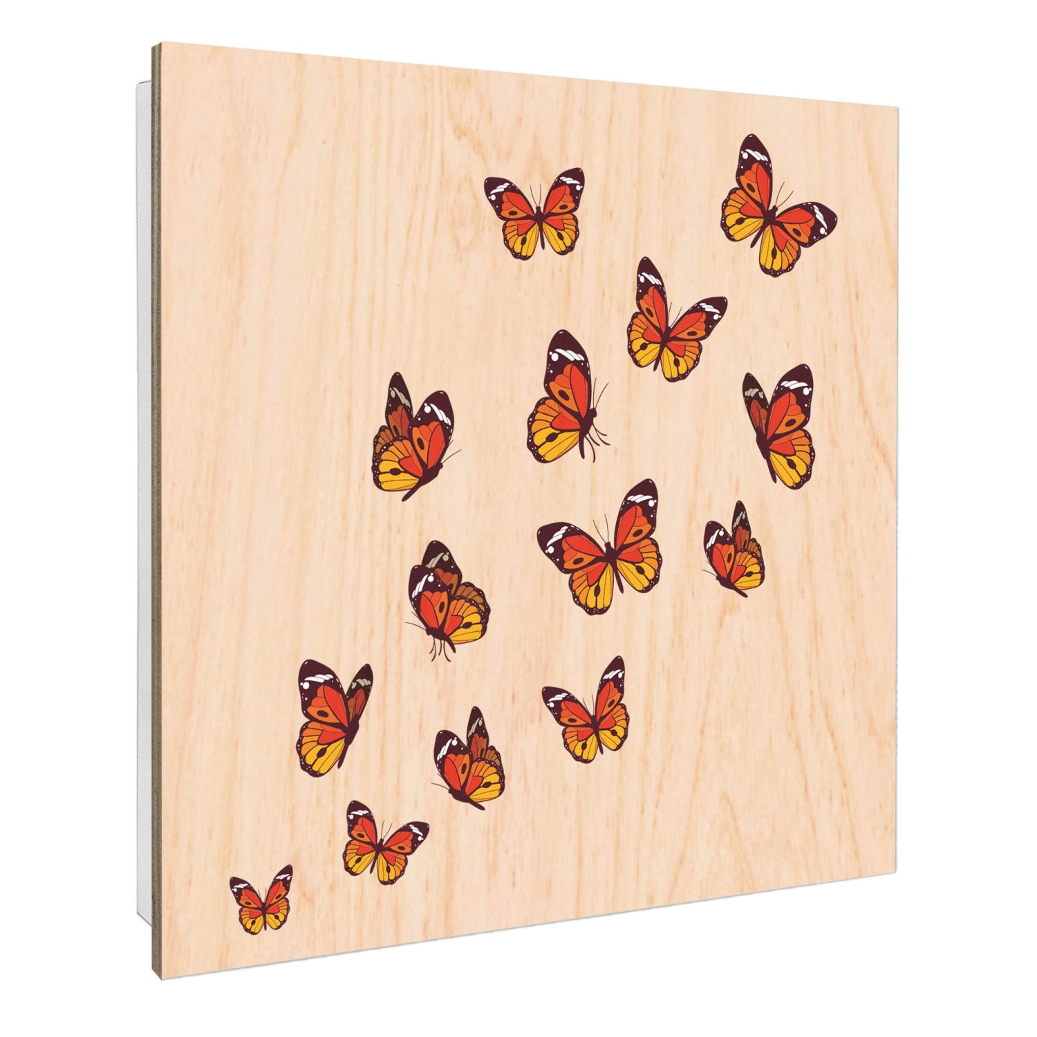 Banjado Großer Schlüsselbox Holz 30x30cm Weiß Scharnier Rechts 50 Haken Sch günstig online kaufen