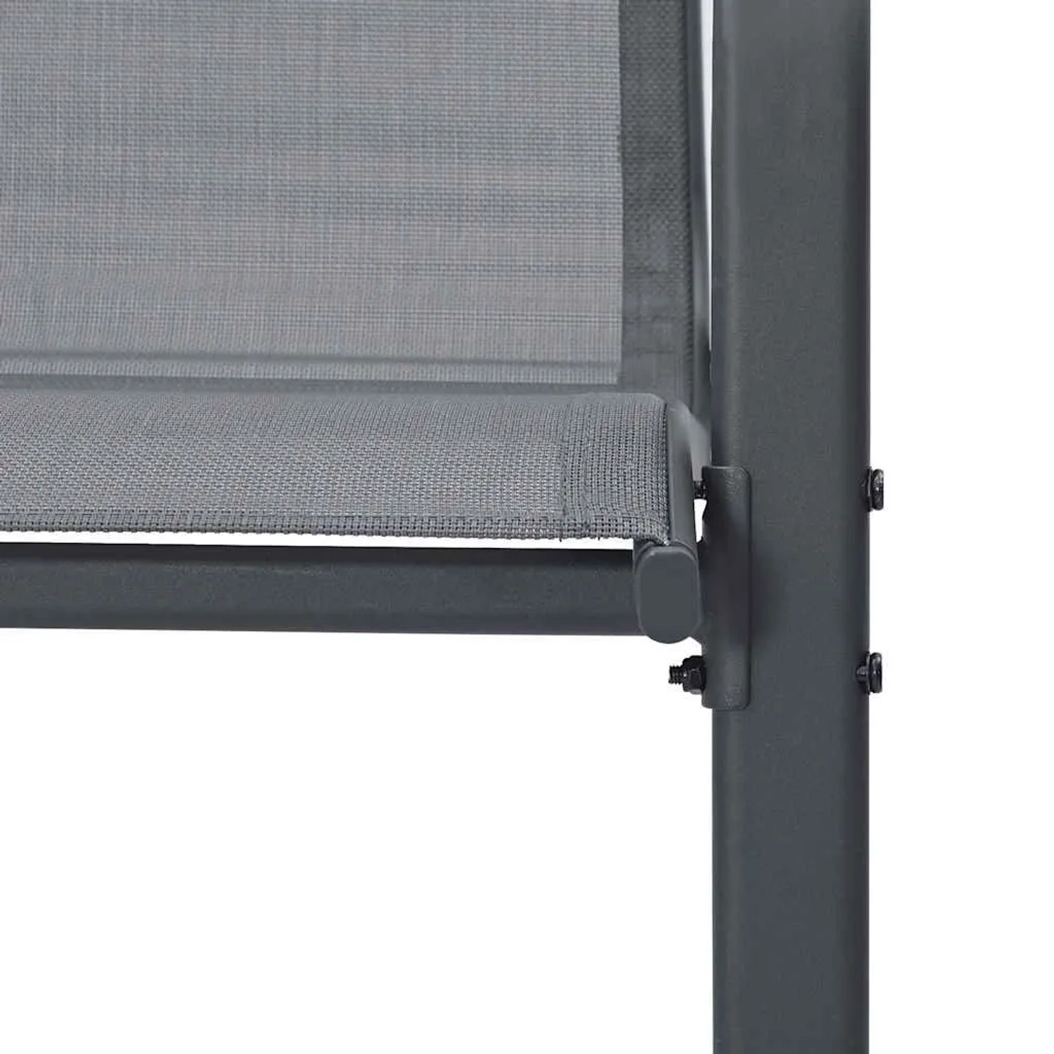vidaXL Stapelbare Gartenstühle 2 Stk Grau Textilene 318778_9