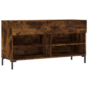 vidaXL Schuhbank Räuchereiche 102x35x55 cm Holzwerkstoff 829745