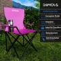 Pinker 24Move Camping Faltstuhl mit Getränkehalter und Tragetasche für Outdoor-Aktivitäten bis 100 kg.