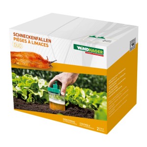 Windhager Schneckenfalle, 2er-Packung. Bierfalle zur Schneckenbekämpfung im Garten.