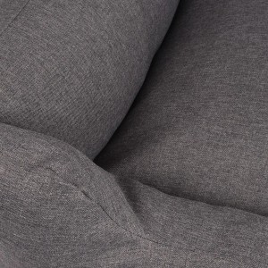 Detailaufnahme: Graues Knuffelwuff Hundebett Lotte Velours XL, robust und komfortabel.