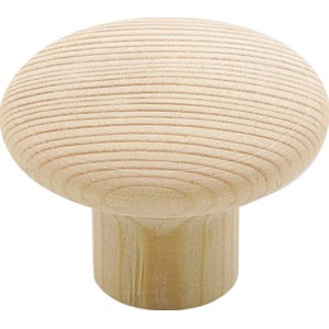 Runder Möbelknopf S229 aus Fichte (FSC®) für Schränke und Schubladen.
