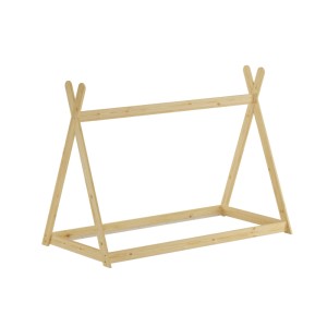 Erst-Holz Kinderbett Spielbett Tipi Bett 90 x 200 cm Kiefer Massiv Modell 27 Rollrost inkl.