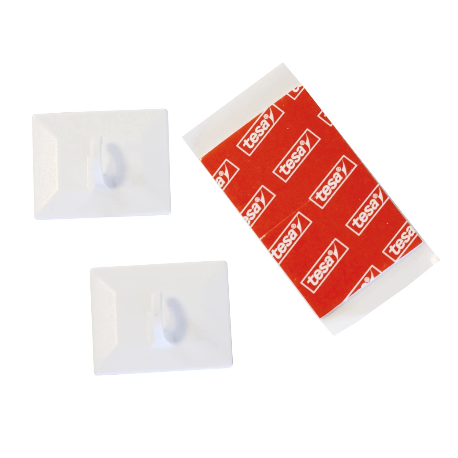 Gardinia Klebehaken für Fensterflügel, weiß, mit Tesa-Klebestreifen für Rollos und Deko.