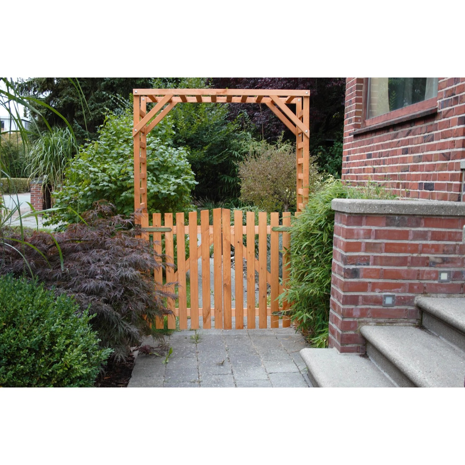 Promadino Pergola-Set Steffi mit Türen 200 cm x 137 cm x 47 cm Honigbraun FSC®