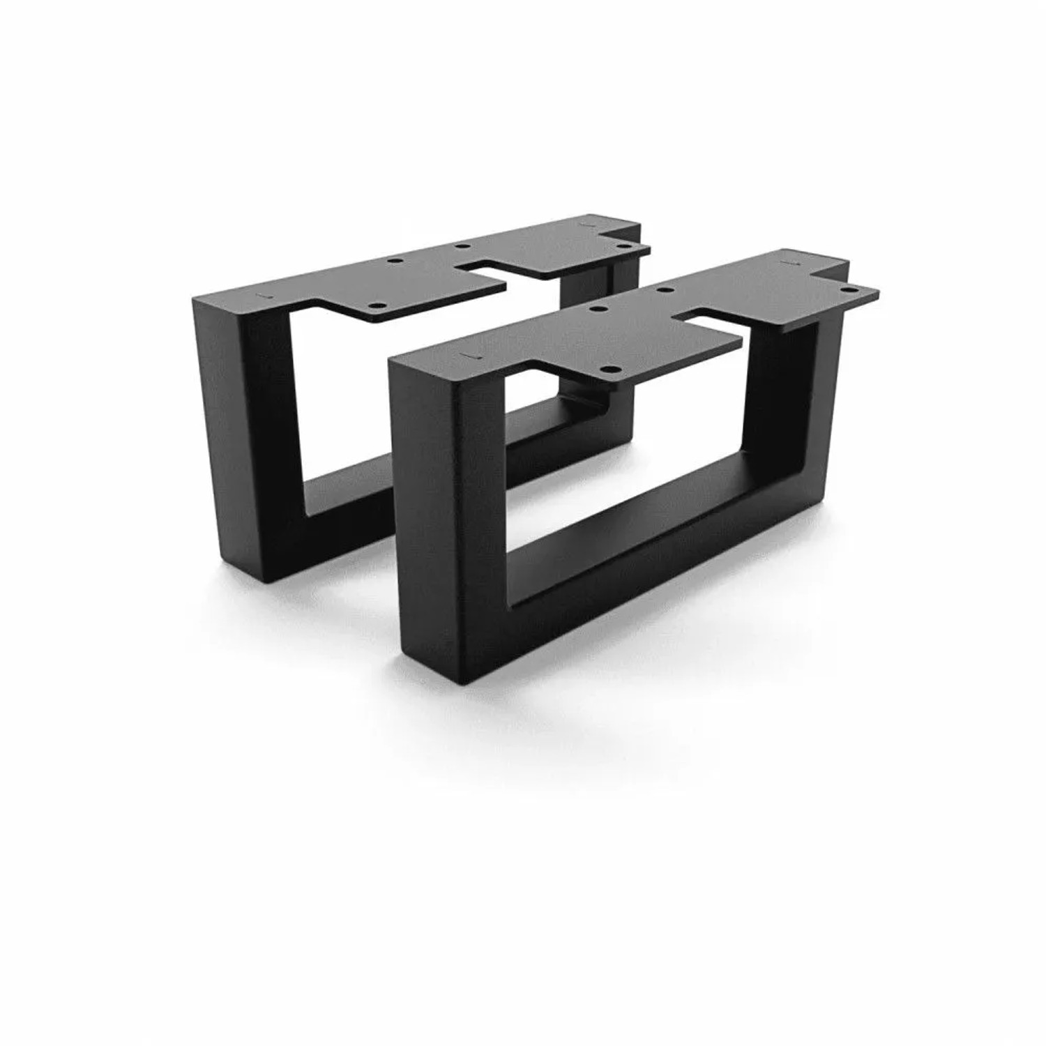 HEVVA Möbelfüße GRAZ 10 cm Hoch 20 cm Tief 2er Set Schwarz