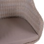Detailansicht: Grauer Garden Pleasure Sessel Oakland mit Sitzkissen, Teil eines 4er-Sets.
