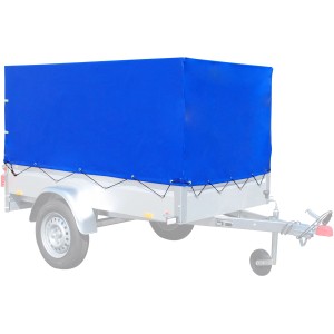 Stema Hochplanenset 80cm blau für Autoanhänger, bestehend aus Plane und Spriegel.