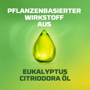 Thermacell Mückenabwehr: Tropfen Eukalyptus Citriodora Öl als pflanzlicher Wirkstoff.