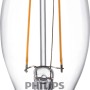 Philips LED-Lampe E14, Kerzenform, 2W, warmweiß, 250lm, 9,7x3,5cm.