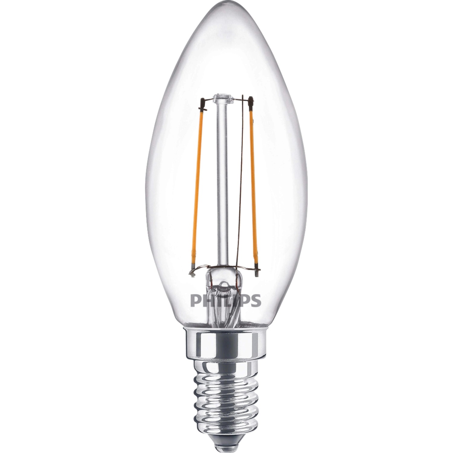 Philips LED-Leuchtmittel E14 Kerzenform 2 W Warmweiß 250 lm 9,7 x 3,5 cm (H günstig online kaufen