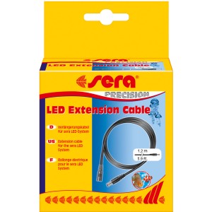 Sera Aquarium LED Extension Cable 1,2m in gelber Verpackung. Zubehör für Aquarienbeleuchtung.