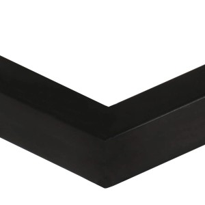 Detailansicht U-Form Beistelltisch aus recyceltem Massivholz, Tischplatte nicht sichtbar.