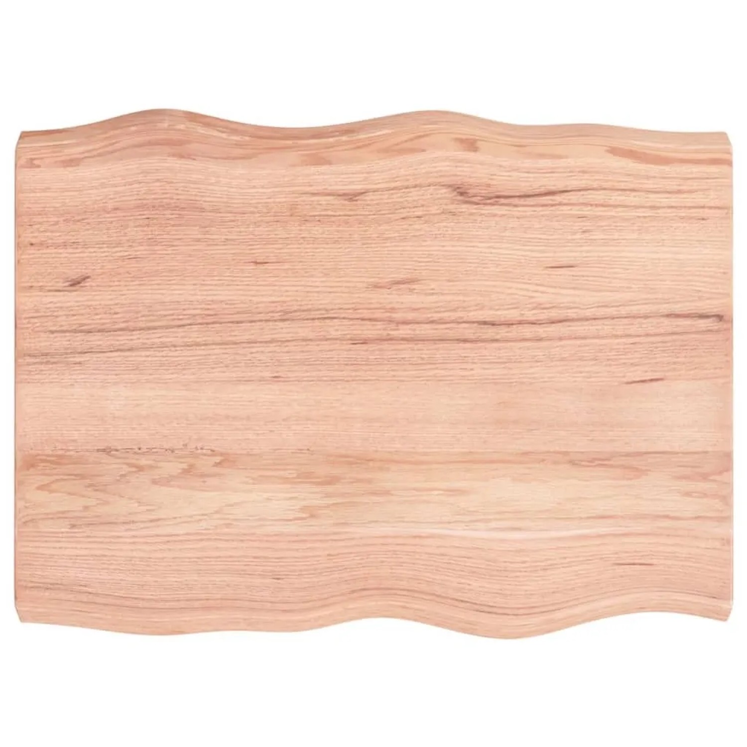 vidaXL Tischplatte 80x60x2-6 cm Massivholz Behandelt Baumkante 363946