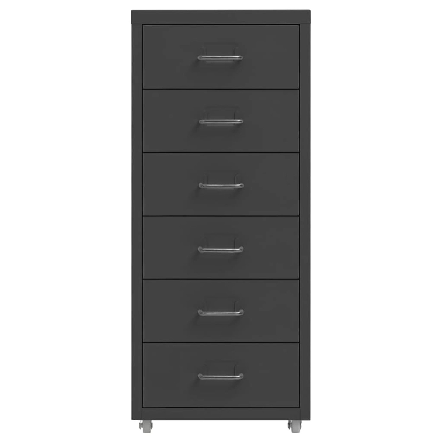 vidaXL Aktenschrank Aktenschrank mit Rollen Anthrazit 28x41x69 cm Metall günstig online kaufen