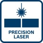 Symbol für präzisen Laserschnitt der Bosch Metalltrennsäge GCD 18V-355.