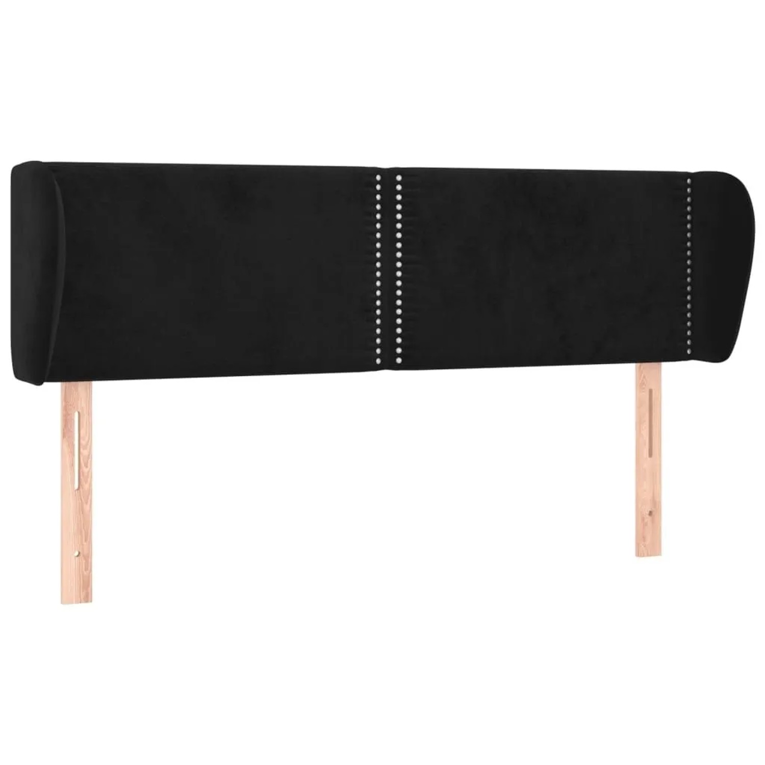 vidaXL Kopfteil mit Ohren Schwarz 147x23x78/88 cm Samt 3117054