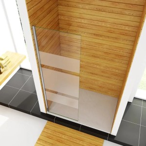 Duschparadies Walk-In Dusche 70x190cm mit satinierter Glaswand und Chromrahmen.
