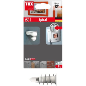 Tox Gipskartondübel Spiral 32, 10 Stück, für sichere Befestigungen in Gipskarton.