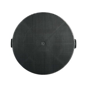 AIR2GO Aktivkohlefilter für TurboAir Dunstabzugshaube, runder Filter mit Gitterstruktur.