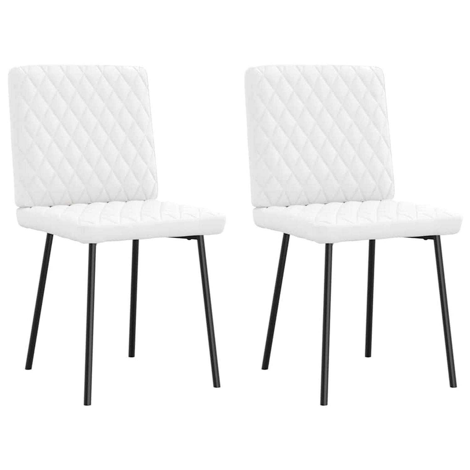 vidaXL Esszimmerstühle 2 Stk Weiß Kunstleder 4101119 günstig online kaufen